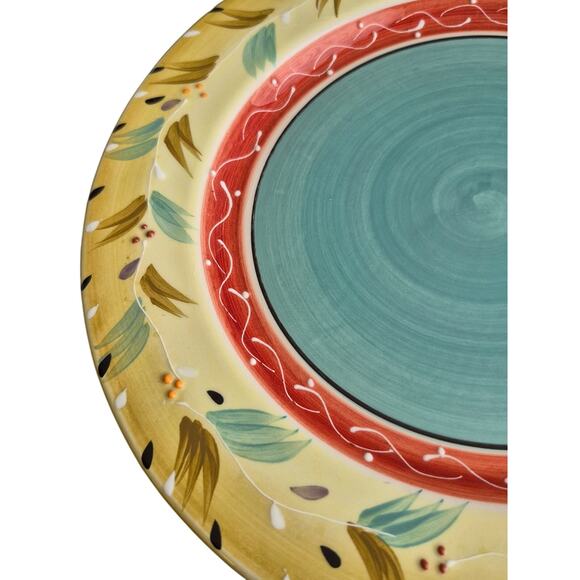 Vtg Rare Y2K Ole by Block Nancy Green Dinner Plate MCM 10.75 Raised - Picture 4 of 10